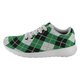 Argyle Diagonal Diamond Scottish Clan Tartan Sneakers Blue For Men & Women - kittentee