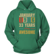 January 1986 33 Years Of Being Awesome Birthday Hoodie