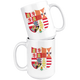 Arms of Charles V Holy Roman Emperor, Charles I as King of Spain In Italy Coffee Mug - Size 15oz