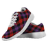 Brown Modern Scottish Clan Tartan Sneakers Blue For Men & Women