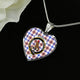 Boswell Modern Scottish Clan Tartan Necklace Heart