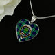 Abercrombie Scottish Clan Tartan Necklace Heart - kittentee