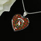 Hunter Scottish Clan Tartan Necklace Heart