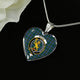 Broun Scottish Clan Tartan Necklace Heart