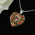 Buchanan Old Set Weathered Scottish Clan Tartan Necklace Heart