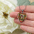 Buchanan Old Set Weathered Scottish Clan Tartan Necklace Heart