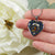 Baird Modern Scottish Clan Tartan Necklace Heart - kittentee