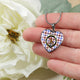 Boswell Modern Scottish Clan Tartan Necklace Heart