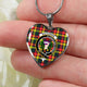 Buchanan Modern Scottish Clan Tartan Necklace Heart