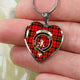 Brodie Modern Scottish Clan Tartan Necklace Heart