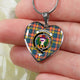 Buchanan Ancient Scottish Clan Tartan Necklace Heart