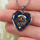 Agnew Modern Clan Tartan Necklace Heart - kittentee