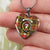 Buchanan Old Set Weathered Scottish Clan Tartan Necklace Heart