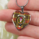Buchanan Old Set Weathered Scottish Clan Tartan Necklace Heart