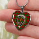 Auchinleck Scottish Clan Tartan Necklace Heart - kittentee