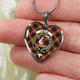 Ainslie Scottish Clan Tartan Necklace Heart - kittentee