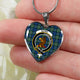 Baird Ancient Scottish Clan Tartan Necklace Heart - kittentee
