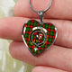 Byres Modern Scottish Clan Tartan Necklace Heart