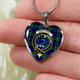 Arbuthnot Scottish Clan Tartan Necklace Heart - kittentee