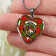 Burnett Ancient Scottish Clan Tartan Necklace Heart