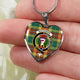 Buchanan Old Sett Scottish Clan Tartan Necklace Heart