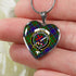 Adam Scottish Clan Tartan Necklace Heart