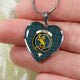 Broun Scottish Clan Tartan Necklace Heart