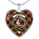 Ainslie Scottish Clan Tartan Necklace Heart - kittentee