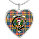 Buchanan Ancient Scottish Clan Tartan Necklace Heart