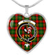 Byres Modern Scottish Clan Tartan Necklace Heart