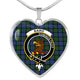 Baird Scottish Clan Tartan Necklace Heart - kittentee