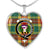 Buchanan Old Sett Scottish Clan Tartan Necklace Heart