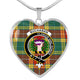 Buchanan Old Sett Scottish Clan Tartan Necklace Heart