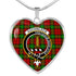 Auchinleck Scottish Clan Tartan Necklace Heart