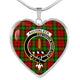 Auchinleck Scottish Clan Tartan Necklace Heart - kittentee