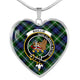 Baillie Scottish Clan Tartan Necklace Heart - kittentee