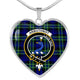 Arbuthnot Scottish Clan Tartan Necklace Heart - kittentee