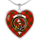 Adair Scottish Clan Tartan Necklace Heart - kittentee