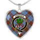 Anderson Modern Scottish Clan Tartan Necklace Heart - kittentee