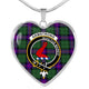 Armstrong Modern Scottish Clan Tartan Necklace Heart - kittentee