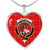 Burnett Modern Scottish Clan Tartan Necklace Heart