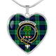 Abercrombie Scottish Clan Tartan Necklace Heart - kittentee