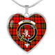 Brodie Modern Scottish Clan Tartan Necklace Heart