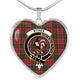 Byres Scottish Clan Tartan Necklace Heart