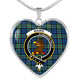 Baird Ancient Scottish Clan Tartan Necklace Heart - kittentee