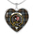 Blackwatch Brown Scottish Clan Tartan Necklace Heart - kittentee
