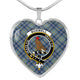 Boswell Scottish Clan Tartan Necklace Heart