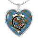 Agnew Ancient Clan Tartan Necklace Heart - kittentee