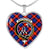 Anstruther Scottish Clan Tartan Necklace Heart - kittentee