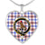 Boswell Modern Scottish Clan Tartan Necklace Heart